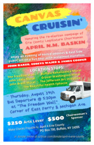 Join Us for Canvas Cruisin' Honoring Erie County Legislature Chairwoman April N.M. Baskin! @ The Freedom Wall