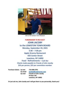 Event in Support of John Jacoby for Lewiston Town Board @ Apple Granny Restaurant