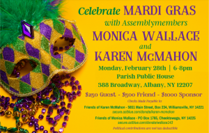 Celebrate Mardi Gras with Assemblymembers Monica Wallace and Karen McMahon @ Parish Public House