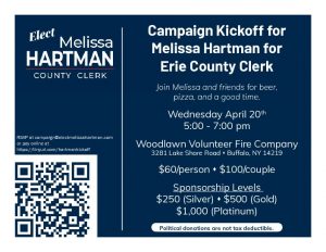 Melissa Hartman for County Clerk Campaign Kickoff @ Woodlawn Volunteer Fire Company