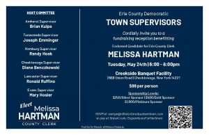 Erie County Democratic Town Supervisors for Melissa Hartman for County Clerk @ Creekside Banquet Facility