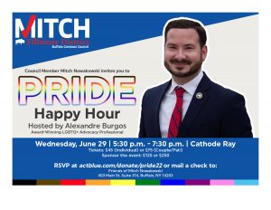 Join Council Member Mitch Nowakowski for Pride Happy Hour @ Cathode Ray