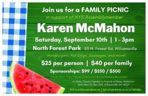 Assemblymember Karen McMahon's Annual Family Picnic @ North Forest Park