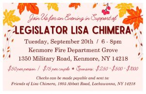 Fall Soiree in Support of Legislator Lisa Chimera @ Kenmore Fire Dept. Grove