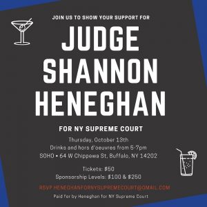 Judge Shannon Heneghan for NY Supreme Court @ Soho