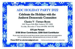 Celebrate the Holidays with the Amherst Democratic Committee @ Classics V - Terrace Room