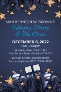 Mayor Byron Brown's Holiday Party & Toy Drive @ Seneca One Great Hall