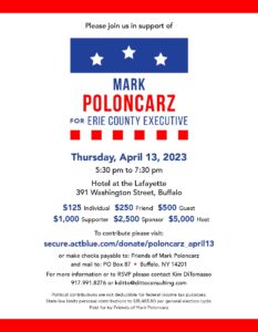 Mark Poloncarz for Erie County Executive Fundraiser @ Hotel at the Lafayette