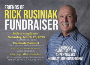 Friends of Rick Rusiniak Fundraiser @ Creekside Banque