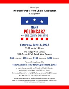 Democratic Town Chairs Association in Support of Mark Poloncarz for County Executive @ The Ridge West Seneca