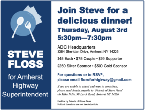 Steve Floss Dinner Fundraiser @ Amherst Democratic Headquarters