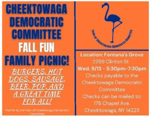 Cheektowaga Democratic Committee Fall Fun Family Picnic @ Fontana's Grove 