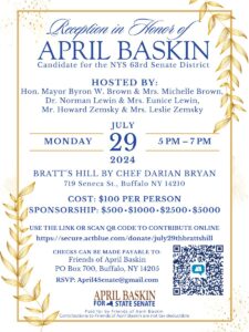 Reception in honor of April Baskin @ Bratt's Hill by Chef Darian Bryan